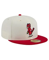 New Era Men's White St. Louis Cardinals Cooperstown Collection Alternate Chrome 59Fifty Fitted Hat