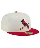 New Era Men's White St. Louis Cardinals Alternate Chrome 59Fifty Fitted Hat