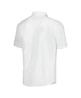 Tommy Bahama Men's White Notre Dame Fighting Irish Coconut Point Palm Vista IslandZone Camp Button-Up Shirt
