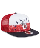 New Era Men's White/Red St. Louis Cardinals Team Foam Front A-Frame Trucker 9Fifty Snapback Hat