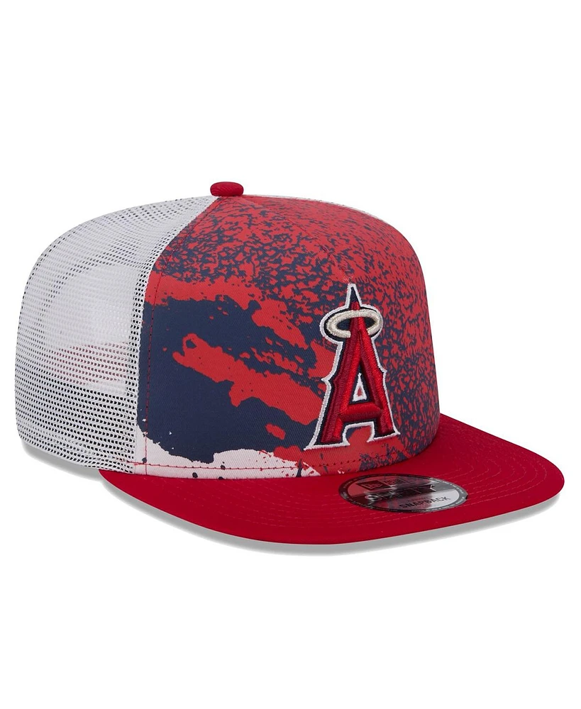 New Era Men's Red Los Angeles Angels Court Sport 9Fifty Snapback Hat