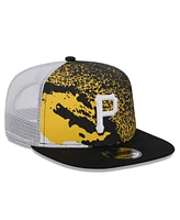 New Era Men's Black Pittsburgh Pirates Court Sport 9Fifty Snapback Hat
