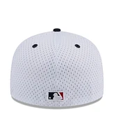 New Era Men's White Atlanta Braves Throwback Mesh 59Fifty Fitted Hat