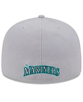 New Era Men's Navy/Gray Seattle Mariners Gameday Sideswipe 59Fifty Fitted Hat