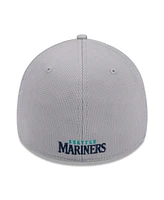 New Era Men's Gray Seattle Mariners Active Pivot 39Thirty Flex Hat