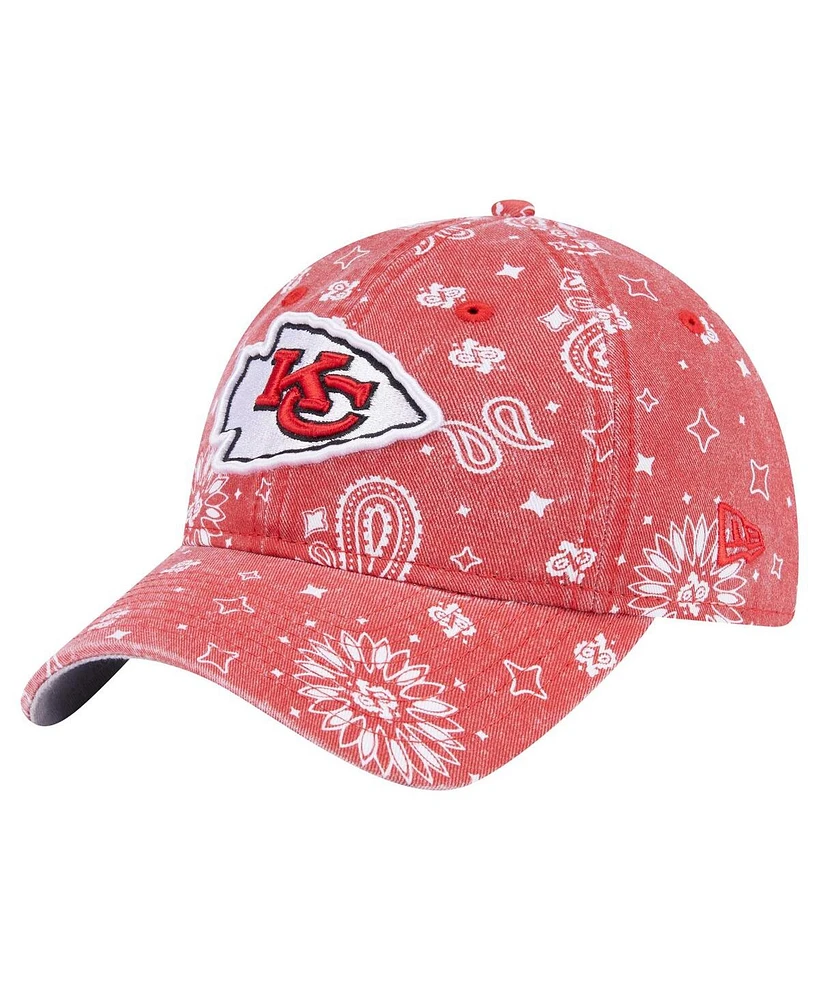 New Era Women's Red Kansas City Chiefs Paisley 9Twenty Adjustable Hat