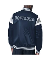 Starter Men's White Dallas Cowboys Satin Varsity Full-Snap Jacket