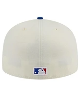New Era Men's Cream Chicago Cubs Evergreen Chrome 59Fifty Fitted Hat