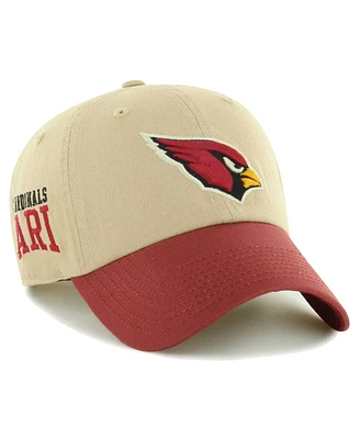 47 Brand Men's Khaki/Cardinal Arizona Cardinals Ashford Clean Up Adjustable Hat