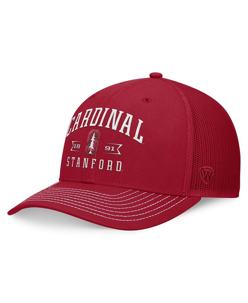 Top of the world Men's Cardinal Stanford Cardinal Carson Trucker Adjustable Hat