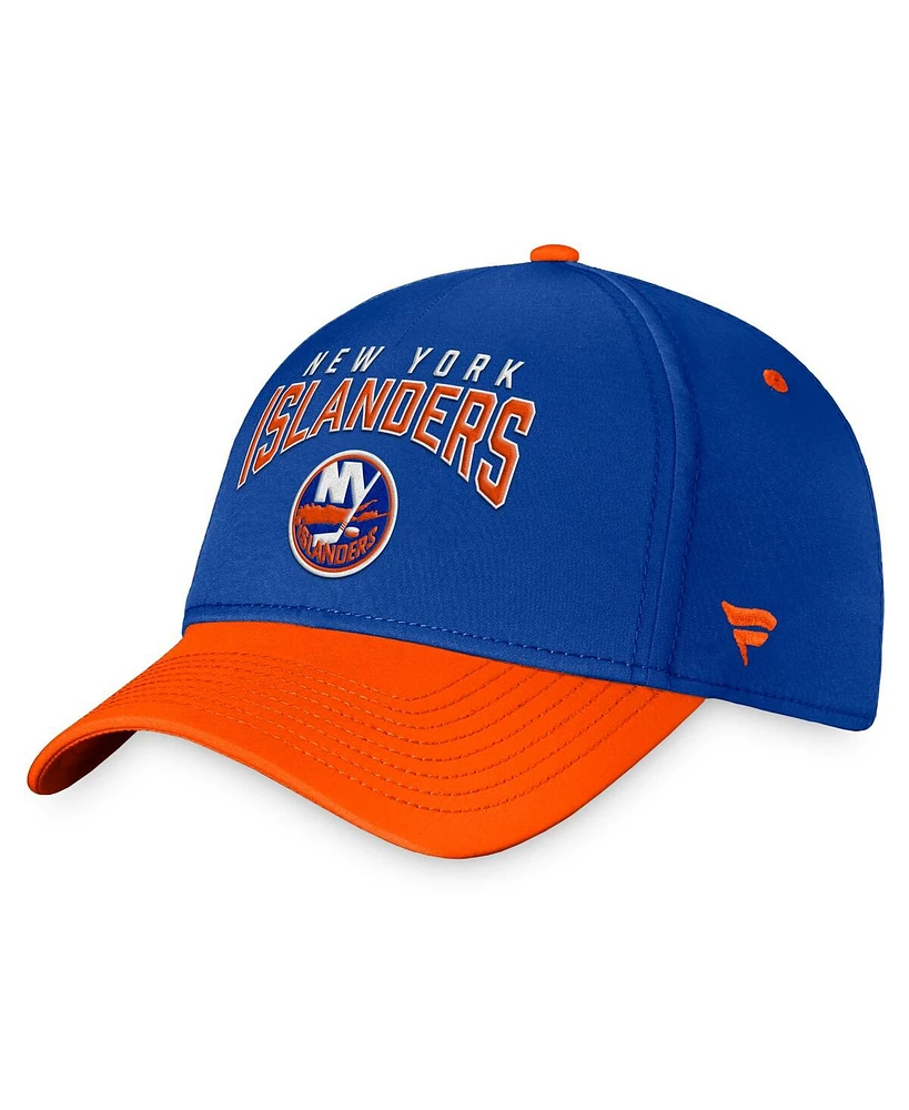 Fanatics Branded Men's Royal/Orange New York Islanders Fundamental 2-Tone Flex Hat