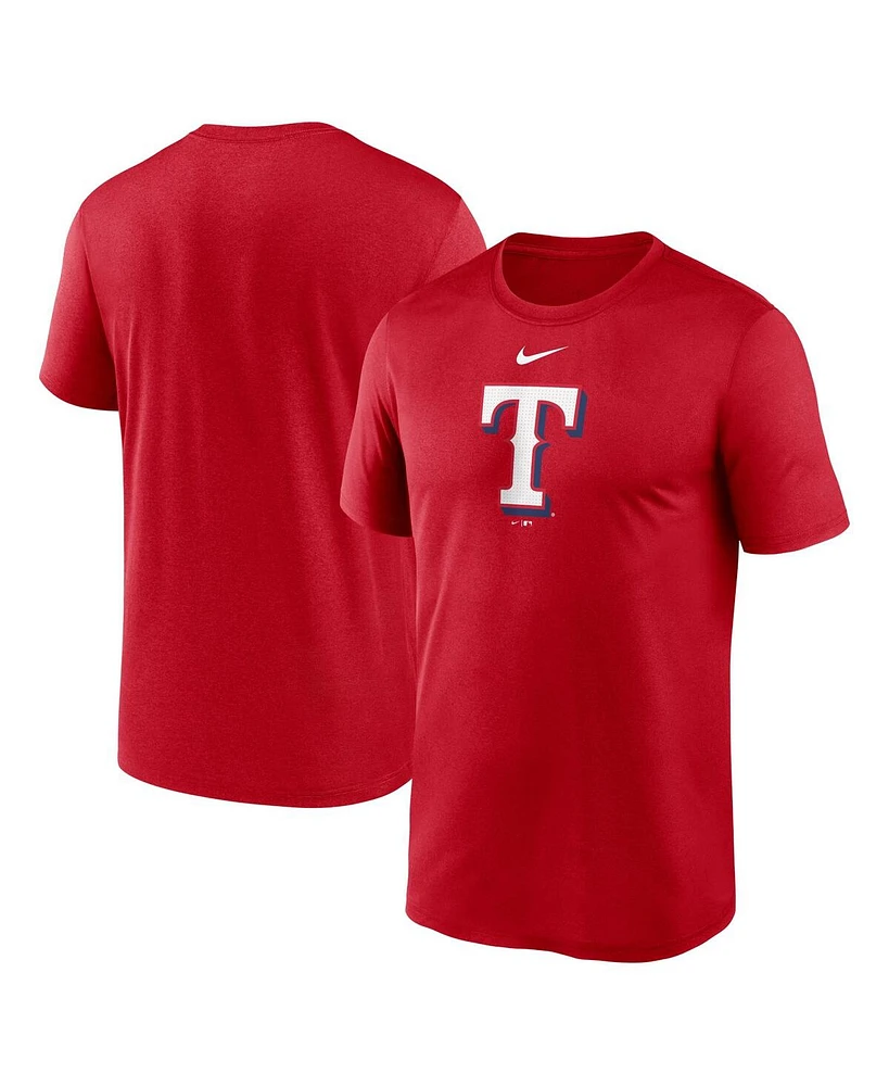 Nike Men's Red Texas Rangers Legend Fuse Large Logo Performance T-Shirt