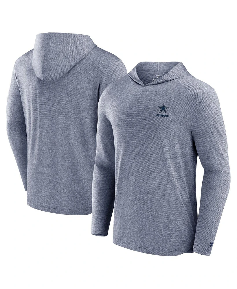 Fanatics Signature Men's Navy Dallas Cowboys Front Office Tech Lightweight Hoodie T-Shirt