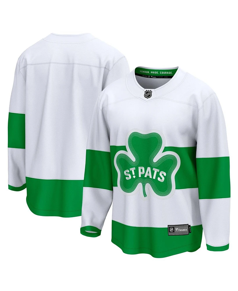 Fanatics Branded Men's White Toronto Maple Leafs St. Patricks Alternate Premier Breakaway Jersey