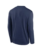 Nike Men's Navy Atlanta Braves Authentic Collection Practice Performance Long Sleeve T-Shirt