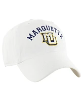 47 Brand Men's White Marquette Golden Eagles Classic Arch Clean Up Adjustable Hat