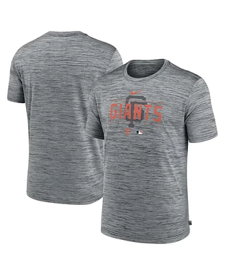 Nike Men's Heather Gray San Francisco Giants Authentic Collection Velocity Performance Practice T-Shirt