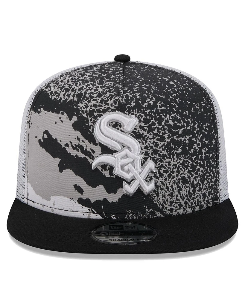 New Era Men's Black Chicago White Sox Court Sport 9Fifty Snapback Hat