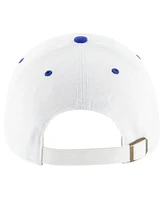 47 Brand Men's White/Royal New York Giants Double Header Diamond Clean Up Adjustable Hat