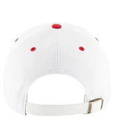 47 Men's White/Red Kansas City Chiefs Double Header Diamond Clean Up Adjustable Hat