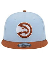 New Era Men's Light Blue/Brown Atlanta Hawks 2-Tone Color Pack 9fifty Snapback Hat