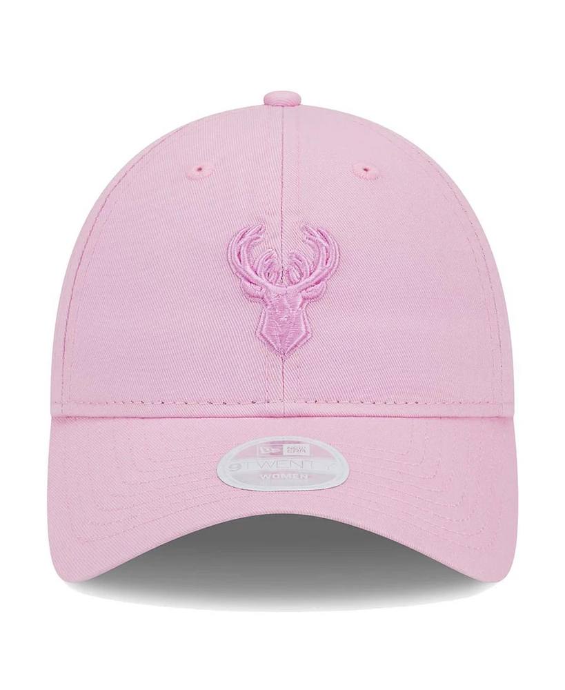 New Era Women's Pink Milwaukee Bucks Colorpack Tonal 9twenty Adjustable Hat