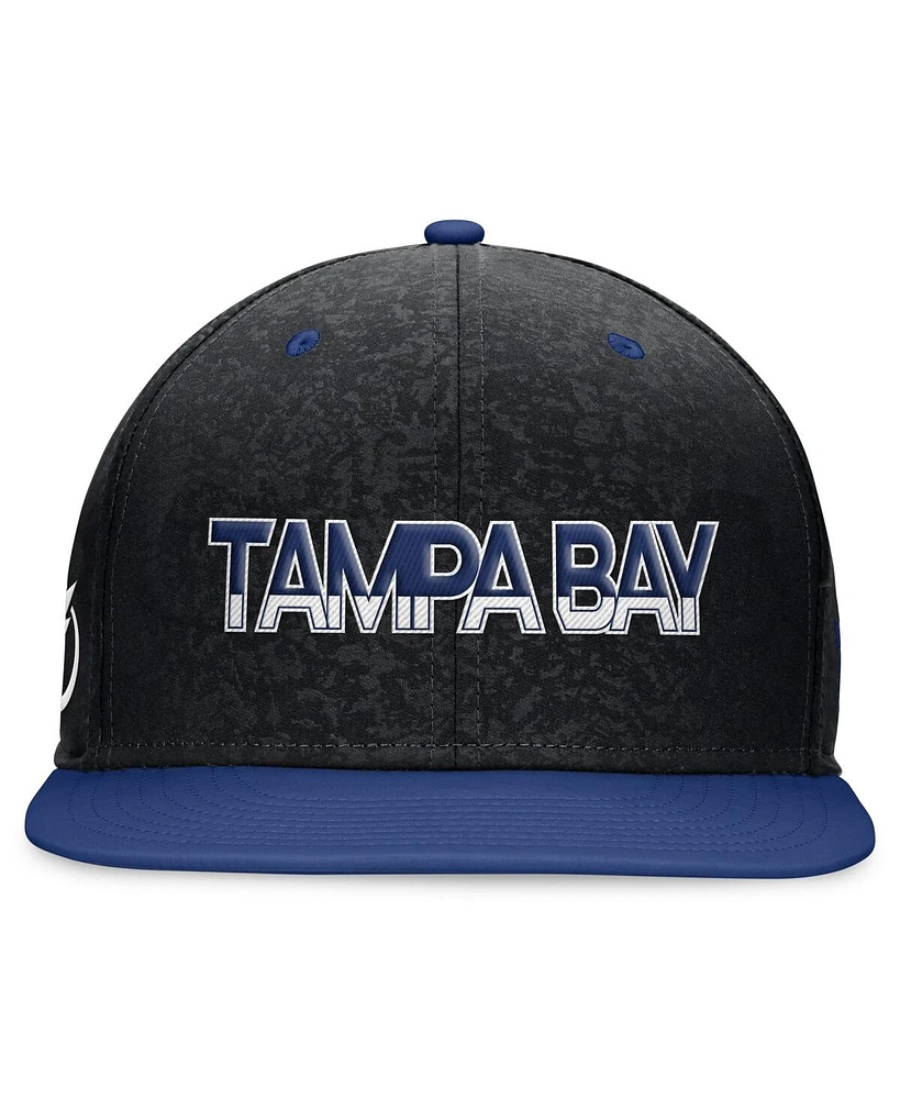 Fanatics Branded Men's Black/Blue Tampa Bay Lightning Alternate Jersey Adjustable Snapback Hat