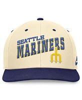 Nike Men's Cream/Royal Seattle Mariners Rewind Cooperstown Collection Performance Snapback Hat