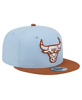 New Era Men's Light Blue/ Chicago Bulls 2-Tone Color Pack 9fifty Snapback Hat