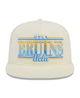 New Era Men's White Ucla Bruins Throwback Golfer Corduroy Snapback Hat