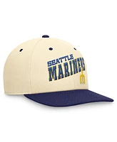 Nike Men's Cream/Royal Seattle Mariners Rewind Cooperstown Collection Performance Snapback Hat