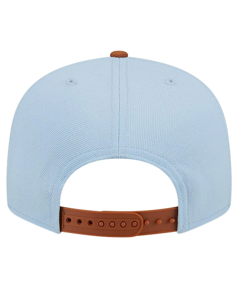 New Era Men's Light Blue/ Miami Heat 2-Tone Color Pack 9fifty Snapback Hat