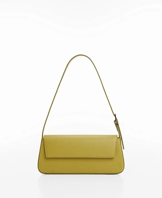 Mango Women's Patent Leather Effect Flap Bag