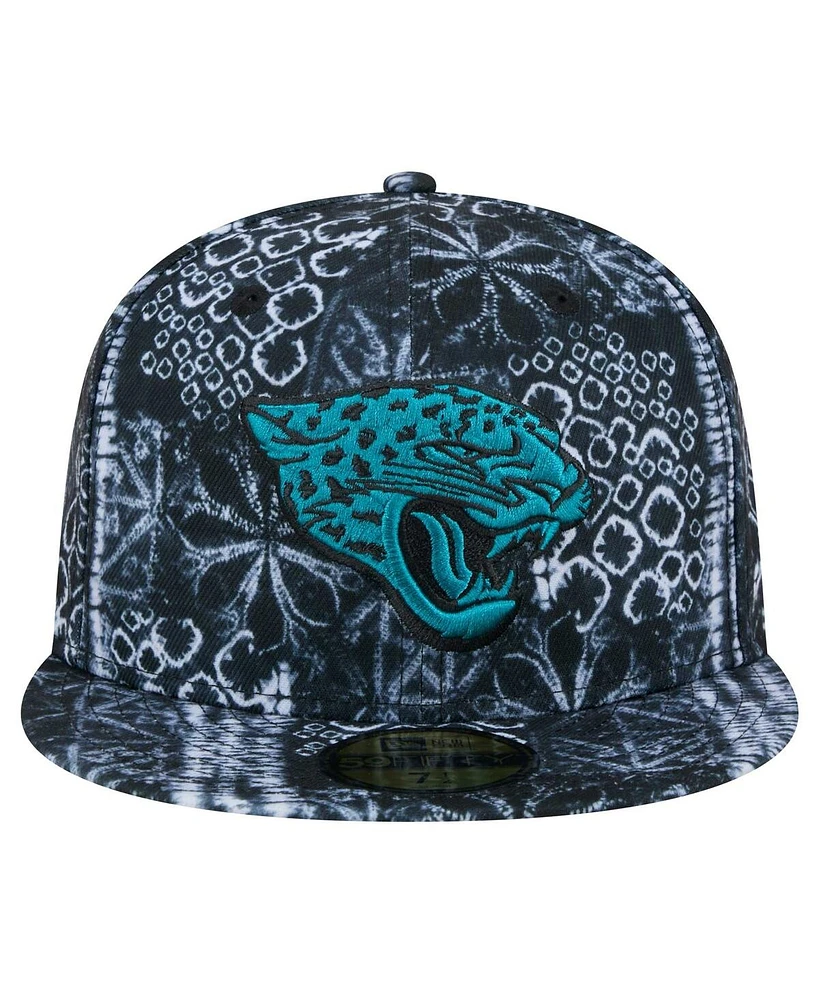 New Era Men's Black Jacksonville Jaguars Shibori 59Fifty Fitted Hat