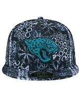 New Era Men's Black Jacksonville Jaguars Shibori 59Fifty Fitted Hat