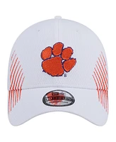 New Era Men's White Clemson Tigers Active Slash Sides 39Thirty Flex Hat