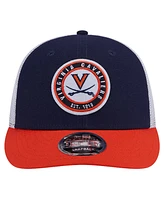 New Era Men's Navy Virginia Cavaliers Throwback Circle Patch 9Fifty Trucker Snapback Hat