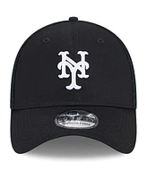 New Era Men's York Mets Evergreen Black White Neo 39Thirty Flex Hat