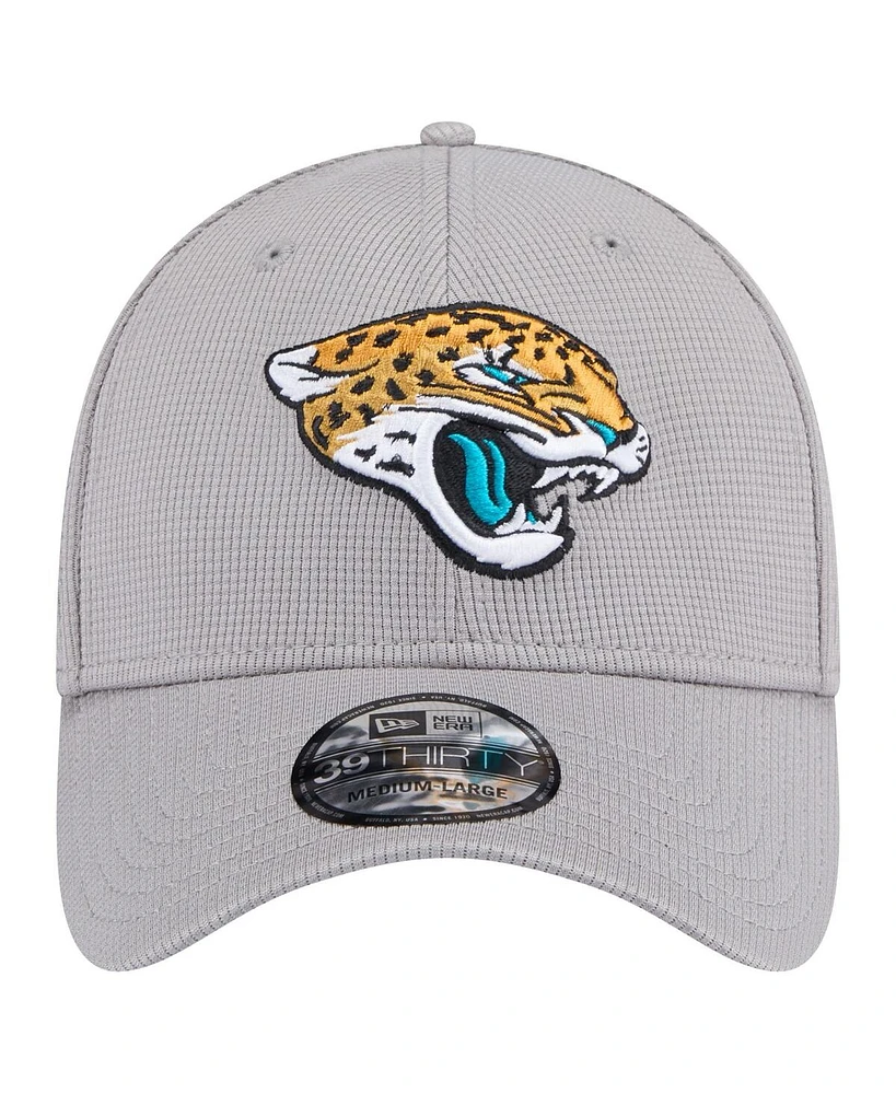 New Era Men's Gray Jacksonville Jaguars Active 39Thirty Flex Hat