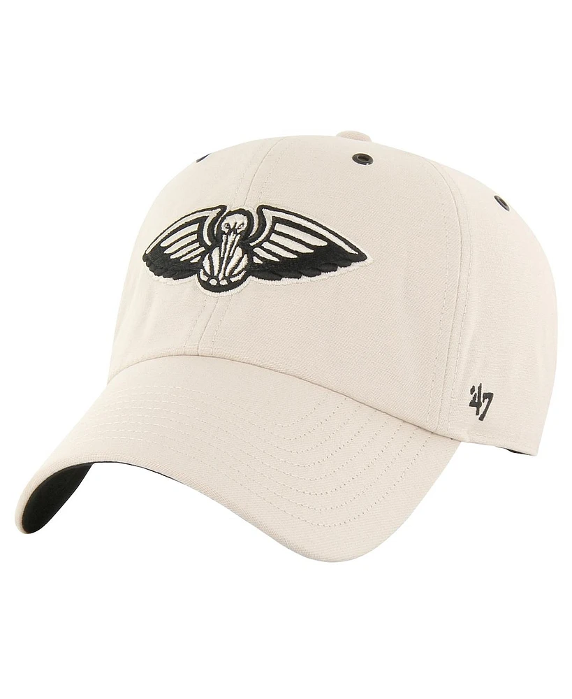 47 Brand Men's Cream New Orleans Pelicans Lunar Clean Up Adjustable Hat