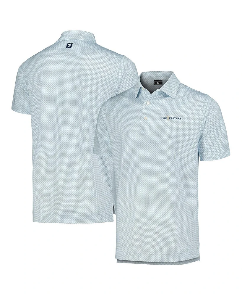 FootJoy Men's White The Players Dot Geo Print Lisle Polo