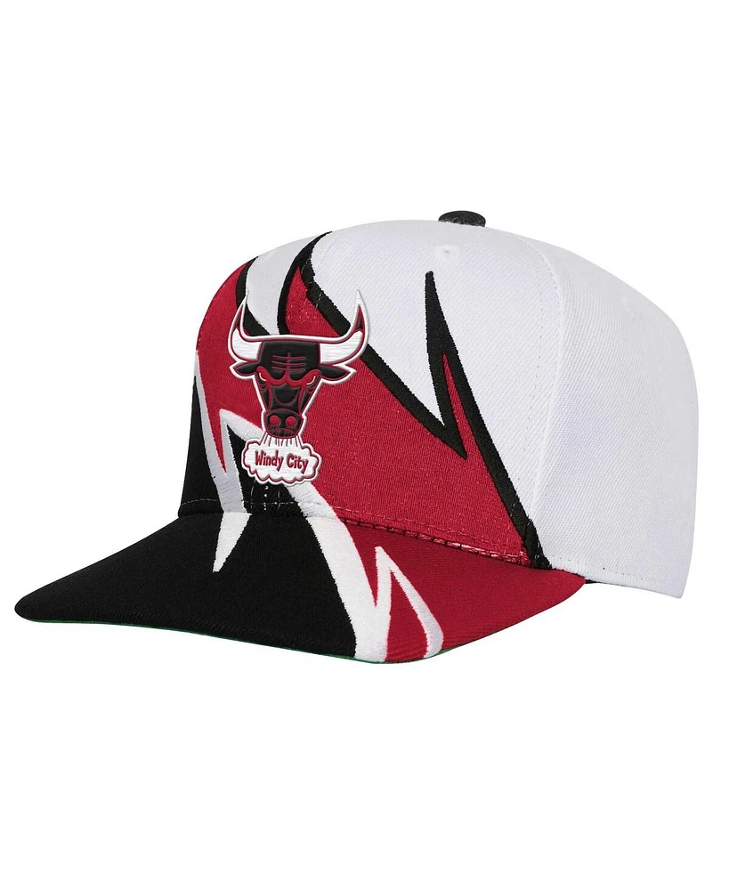 Mitchell Ness Youth White Chicago Bulls Wave Runner Snapback Hat