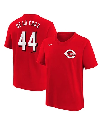 Nike Youth Elly De La Cruz Red Cincinnati Reds Home Player Name Number T-Shirt