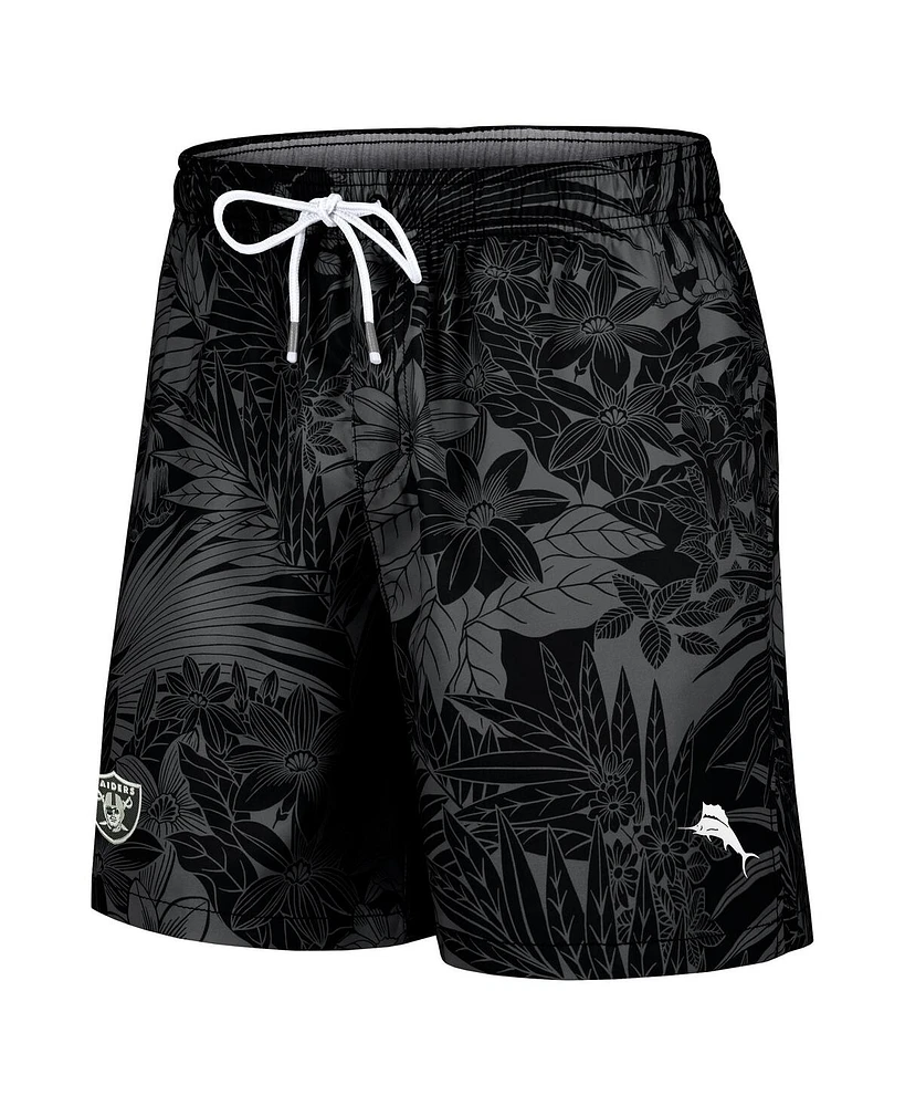 Tommy Bahama Men's Black Las Vegas Raiders Santiago Palms Board Shorts