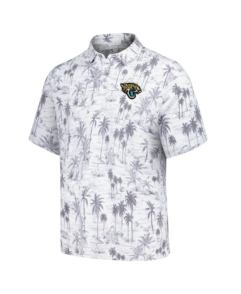 Tommy Bahama Men's Gray Jacksonville Jaguars Cabana Shores IslandZone Tri-Blend Polo