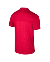 Colosseum Men's Red Wisconsin Badgers Big & Tall Langmore Polo