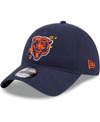 New Era Women's Navy Chicago Bears Gameday Flower 9Twenty Adjustable Hat