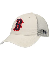 New Era Men's Stone Boston Red Sox Game Day 9Twenty Adjustable Trucker Hat