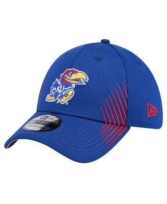 New Era Men's Royal Kansas Jayhawks Active Slash Sides 39Thirty Flex Hat