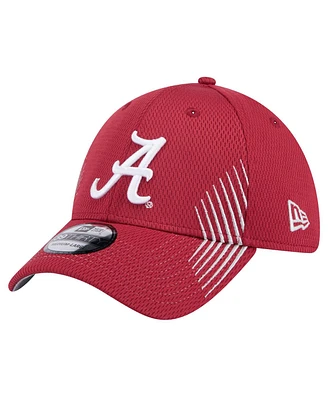 New Era Men's Crimson Alabama Tide Active Slash Sides 39Thirty Flex Hat